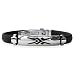 Stainless Steel Bracelets: Native American Style Rubber And Stainless Steel Bracelet