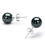 Black 7-8mm AA Japanese Akoya Pearl Earring Set