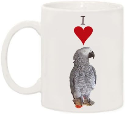 African Grey Mug/Coffee Cup/ I Love...