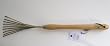 Mid-length Hand Rake with Stainless Steel Tines Made in the USA
