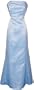 Strapless Satin Mermaid Gown Dress Prom Bridesmaid Formal, Medium, Ice