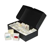 Print File 2x2-500BOX - Black Linen Slide Storage Box with 20 Bins for 500 Slides - 6-1/8W x 11H x 2-1/2D