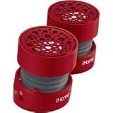 iHome iHM78 Rechargeable Mini Speakers for iPod (Red)