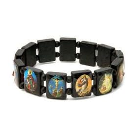 Black Jesus Wood Bracelet