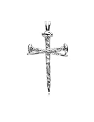 Nail Cross Pendant in Sterling Silver
