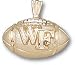 Wake Forest Demon Deacons Solid 10K Gold ''WF'' Football Pendant