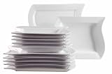 Produkt-Bild: Domestic 920829 Perfetto Porzellan Tafelservice 12-teilig mit je 6 Teller tief und flach