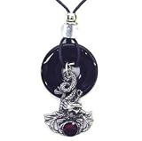 Earth Reflections Diamond Cut Necklace - Dragon & Stone - Onyx and Diamond Cut Pewter Necklace