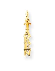 10K Yellow Gold Taken Charm Polished Love Jewelry