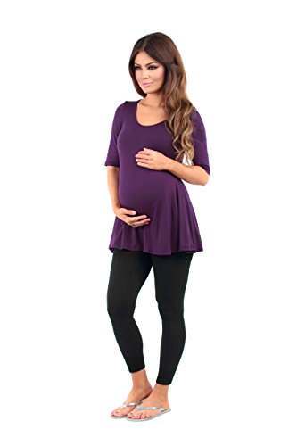 Women's Draped Maternity Tunic Top by Rags and Couture - Made in USA