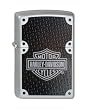 Zippo Harley Davidson Bar and Shield Logo Satin Chrome Pocket Lighter