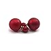 DDU(TM) 1 Pair Red- Charming Double Artificial Bead Earring Ear Stud