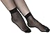 Lanko 5 Pairs Ankle High Thin Socks Nylon Hosiery Women Spandex Sheer Pantyhose-Black