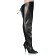 Pleaser Boots Women's VANITY-3012WS 4" Ultra Wide Shaft Thigh Boot Size Zip Available in 2 Colors