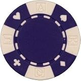 Clay Composite Card Suited Poker Chips 50 11.5 gram Purple Poker Chips