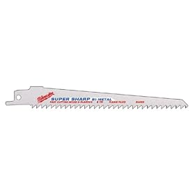 Milwaukee 48-00-5016 9-Inch Super Sawzall Blade, 6 Teeth Per Inch by Milwaukee