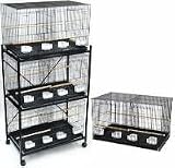 Brand New Lot of Four Bird Breeding Cage 30x18x18/Stand Divider-BLACK