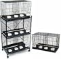 Brand New Lot of Four Bird Breeding Cage 30x18x18/Stand Divider-BLACK