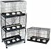 Brand New Lot of Four Bird Breeding Cage 30x18x18/Stand Divider-BLACK