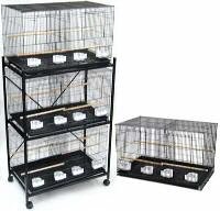 Brand New Lot of Four Bird Breeding Cage 30x18x18/Stand Divider-BLACK