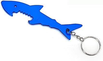 Aspire Shark Bottle Opener with Key Chain, 4 1/4" L x 1 1/8" W - 6 piece,Purple