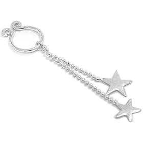 NON PIERCING Nipple Ring Body Jewelry - Dual Star Dangle