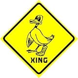 LAME DUCK CROSSING politics joke fun sign
