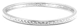 Sterling Silver White Crystal Bangle Bracelet by David Sigal