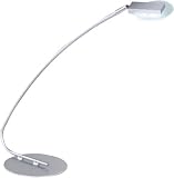 Honsel Leuchten 57591 LED Tischleuchte aluminiumfarbig matt / chrom Glas mattiert