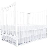 Tadpoles Triple Layer Tulle Crib Skirt in White