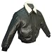 Black Leather Men's Bomber Jacket
