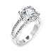 Designer Inspired CZ Rings - 3.5 carat Sterling Silver Cushion Cut CZ Engagement Ring