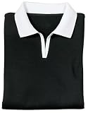 Port Authority - Ladies Split Placket Sport Shirt Black/ White2X