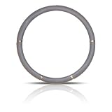 Steering Wheel Cover Gray with Chrome Accent