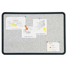 Quartet Contour Bulletin Board, 2 Feet x 1.5 Feet, Granite-Colored Surface with Black Plastic Frame (699365)