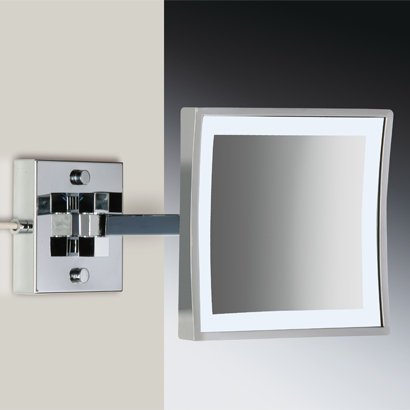 Windisch by Nameeks 99867/1/D CR 3x Chrome Wall Mount Square Mirror with LED Perimeter and 3x Magni Windisch by Nameeks 99867/1/D CR 3x Chrome Wall Mount Square Mirror with LED Perimeter and 3x Magni