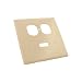 Leviton PJ18-T 2-Gang, 1-Toggle, 1-Duplex, Combination Wallplate, Midway Size, Light Almond