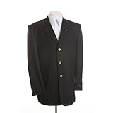 New Mens Black Blazer - Three Button, Single Breasted Suit Jacket - High Quality Sport Coat for Year Round Use