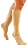 Truform Ladies 10-20 Casual Sock, White, Medium (Pack of 2)