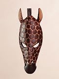 African Safari Decorations: Stylized Giraffe Mask Wall Plaque - Aspen Country Store