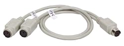 Tripp Lite P230-001 MinDIN6M/2xF 1-Feet PS/2 Keyboard/Mouse Y Cable