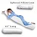 Jobri - SRBP-DELUXE - Spine Reliever Deluxe Sleeping Body Pillow - White - 65 in. Len...