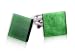 Unique Green Catseye Glass Square Cufflinks with Presentation Box