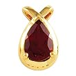 14K Yellow Gold Rhodolite Garnet Pendant