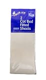 2 COTBED FITTED SHEETS 70X 140 CM 100% COTTON CREAM