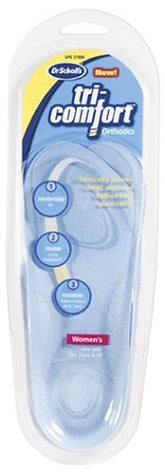 Dr. Scholl's Tri-Comfort Orthotics Inserts, Women's Size 6-10, 1-Pair Packages (Pack of 3)