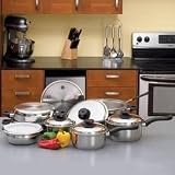 Chef's Secret 15-Piece Element Stainless-Steel Cookware Set