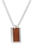 Bench Gents Dog-Tag Necklace with Wooden Effect Pendant