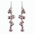 Waterfall Droplet Cultured Pearl Silver Earrings
