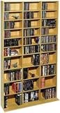 Atlantic 38435182 Oskar 1080 CD/504 DVD/BluRay/Games Wood Cabinet (Maple)